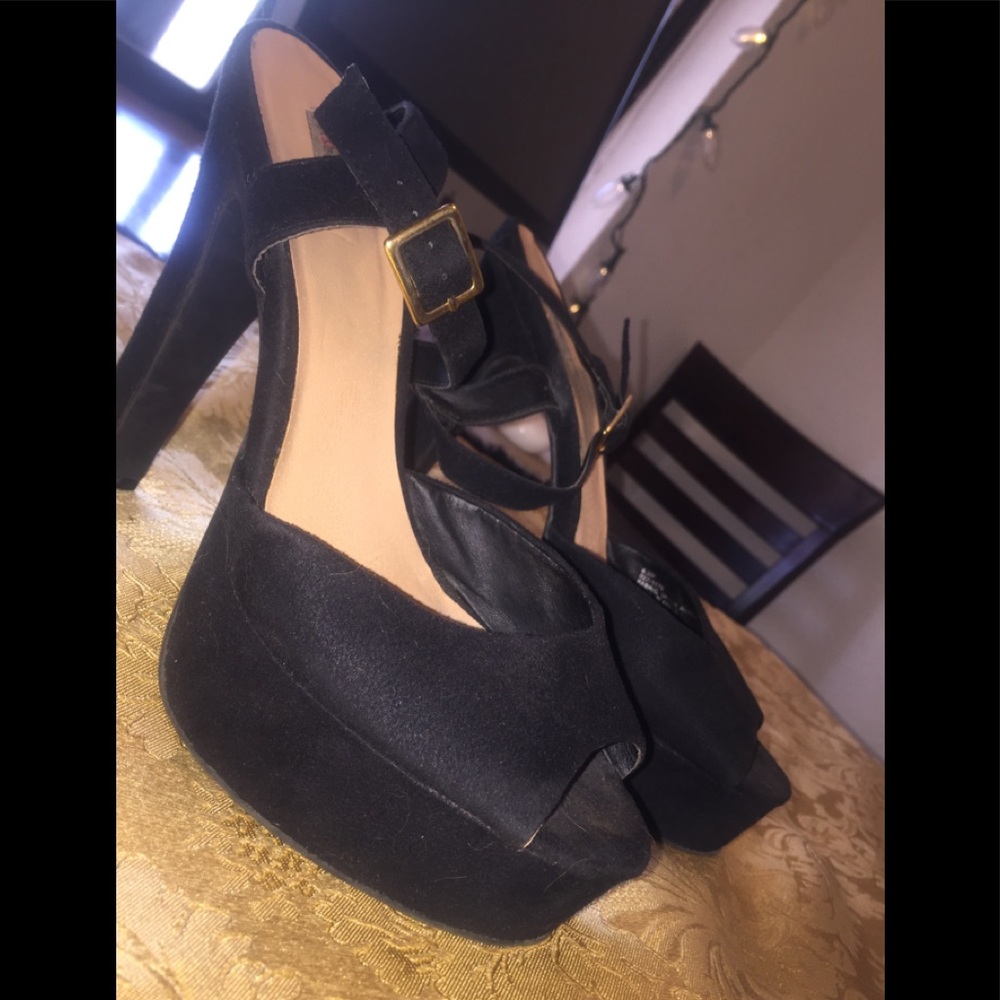 Black Open Toe Heel